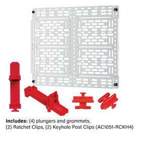 On-Q mounting plate mounted vertically inside a metal enclosure