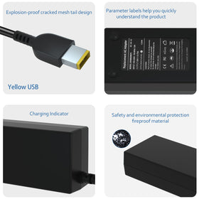 Onadrive ThinkPad AC adapter size comparison, slim profile for travel.