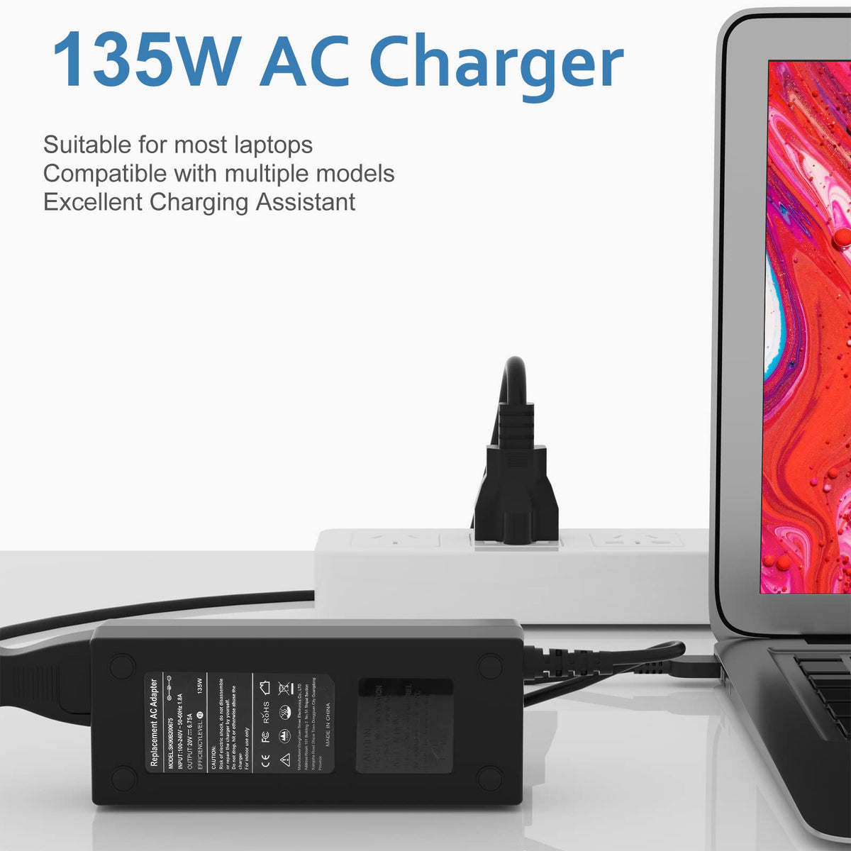 Onadrive ThinkPad AC adapter travel-ready, worldwide input compatibility.