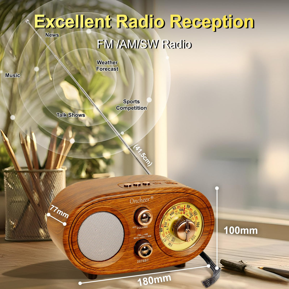 ONCHEER compact battery indicator design supports long listening sessions.