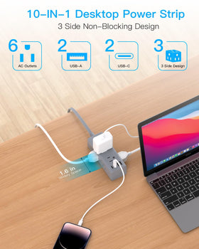 One Beat 10-in-1 power strip powers multiple devices at once