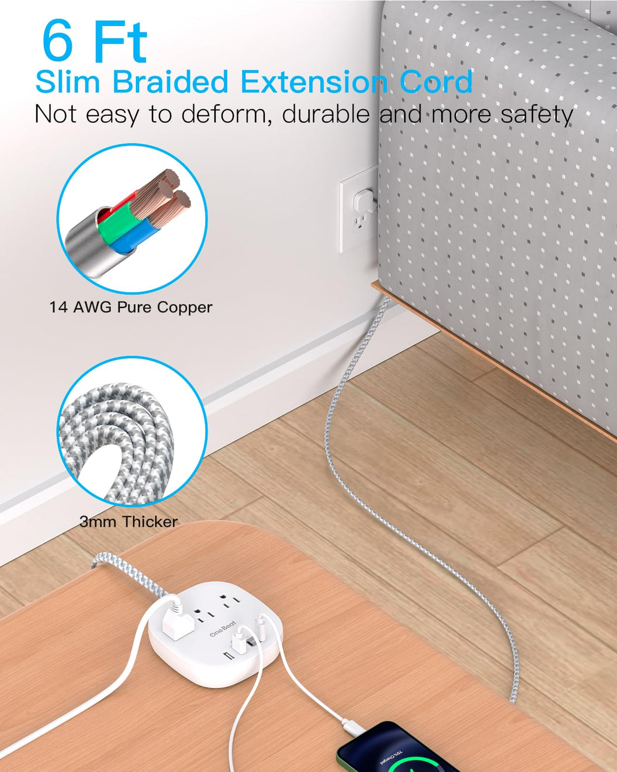 One Beat surge protection rated at 900 joules for device safety