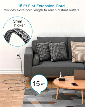 One Beat braided 15 ft cord detail for flexible long reach and durability