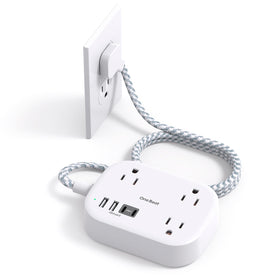 One Beat Cruise Essentials flat plug design fits behind furniture for space-saving setup.