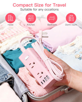 One Beat 6-outlet strip with USB-C ports supports multiple devices.