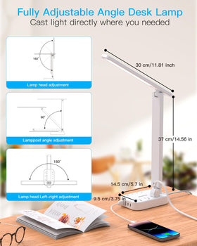 One Beat in-use on a dorm desk to show study lighting and device charging