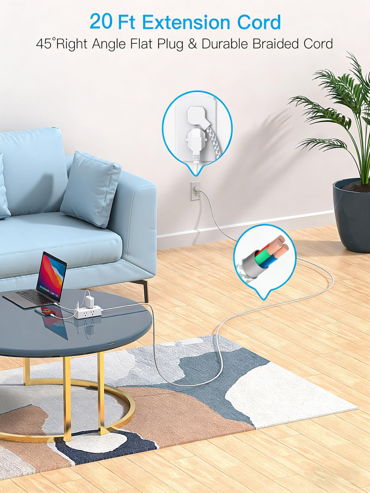 One Beat six-outlet USB-C USB-A charging hub for multiple devices.