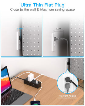 One Beat space-saving design keeps your workspace tidy and adapters unblocked.