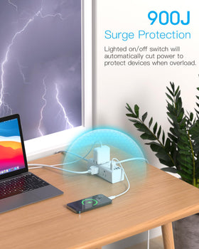 One Beat three-side space-saving design keeps adapters from blocking each other.