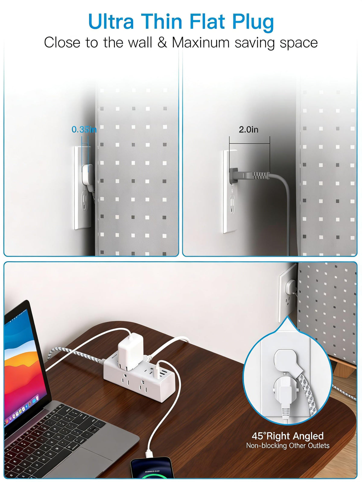 One Beat USB-C and USB-A ports for fast charging.