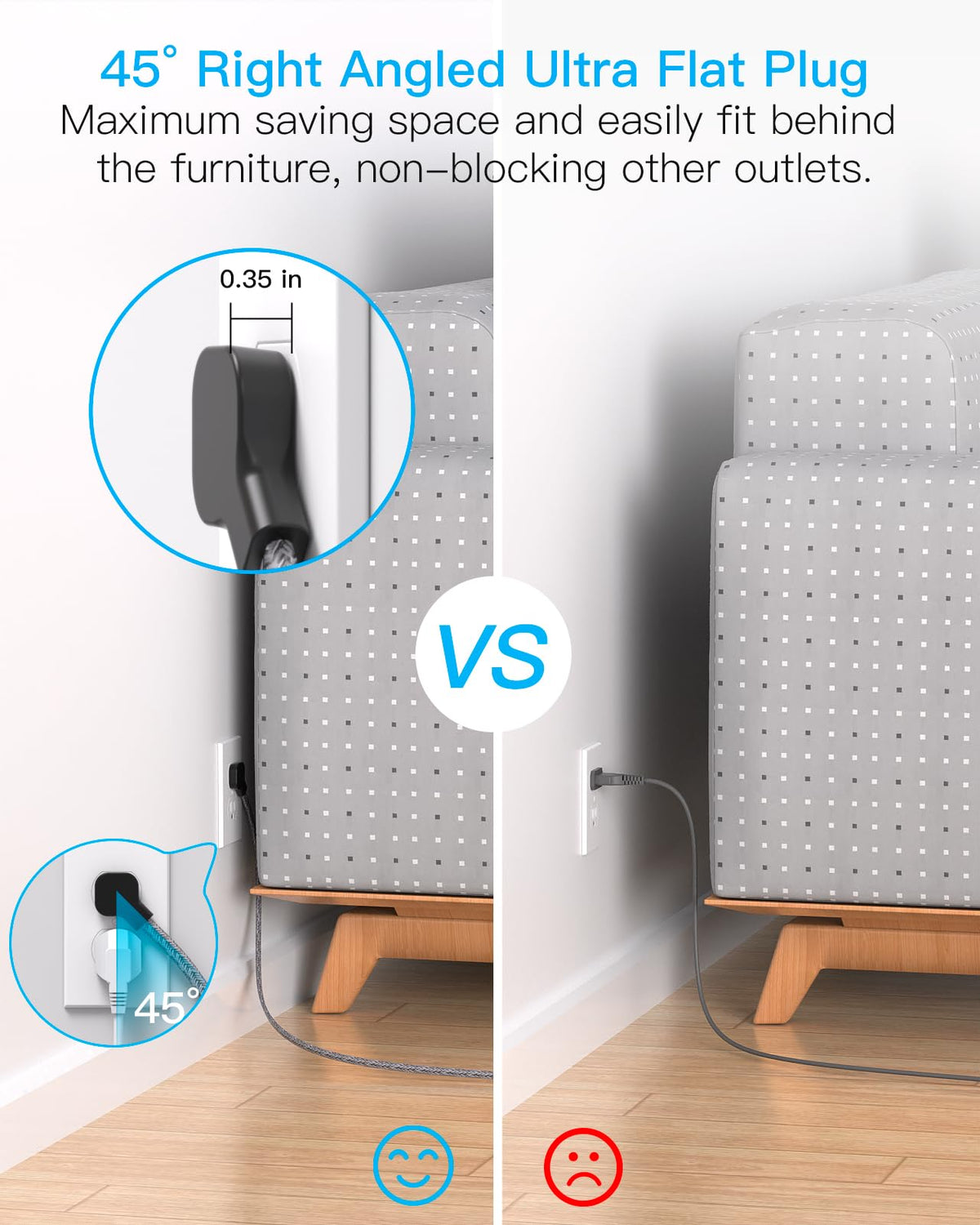 One Beat power strip USB-C and USB-A ports enable smarter charging.