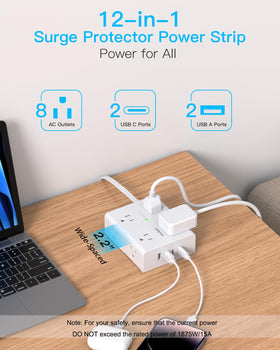 One Beat USB-A and USB-C outlets provide flexible charging for phones and tablets.