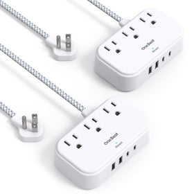 One Beat two-pack cruise power strip with 5ft braided cord for travel.