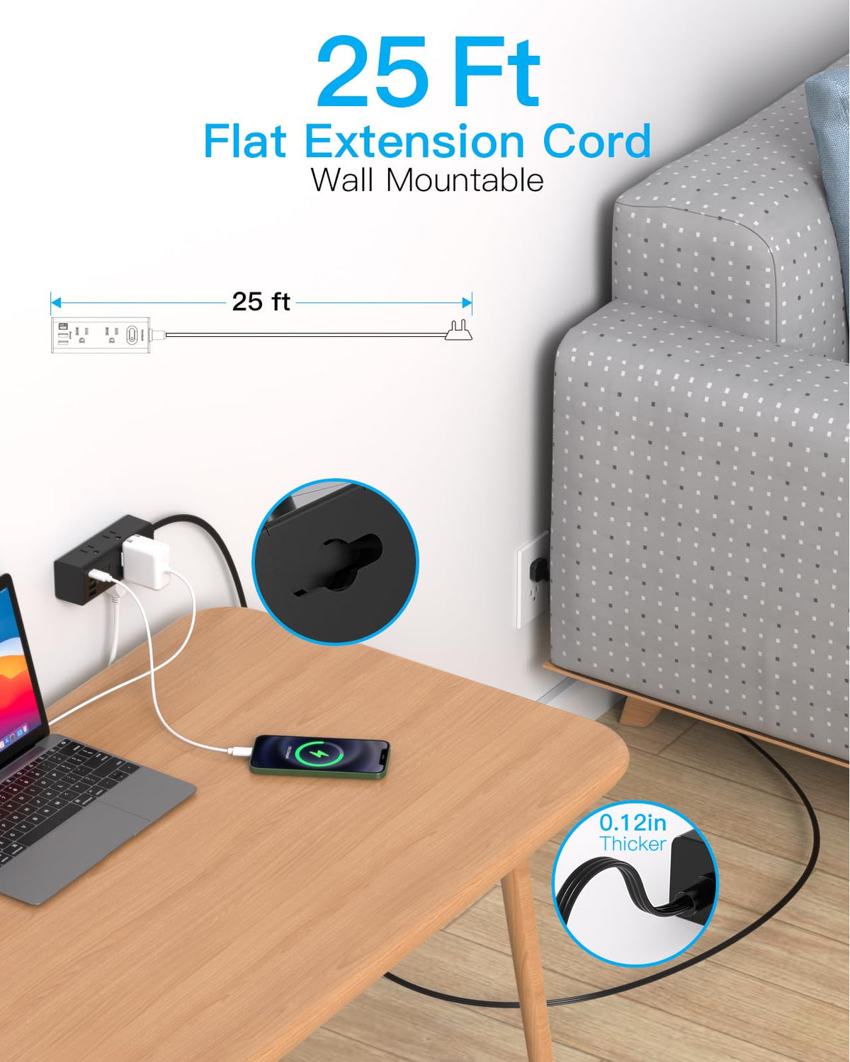 One Beat close-up of six AC outlets and four USB ports for versatile charging