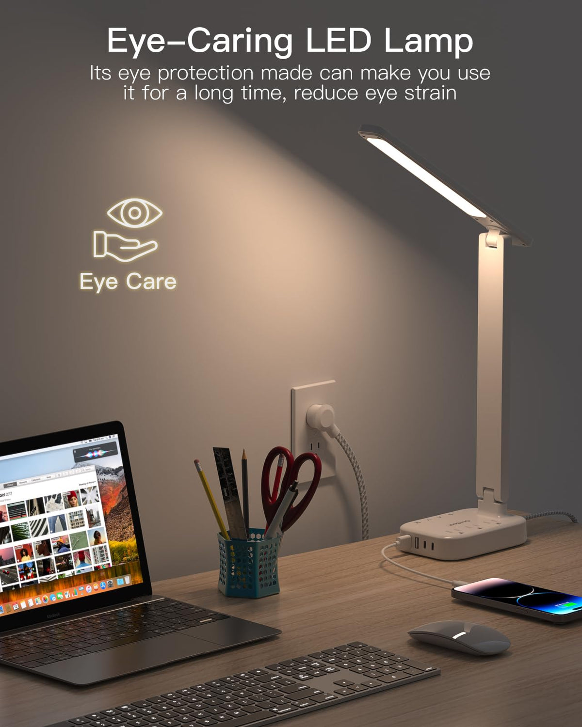 One Beat compact dorm/office desk lamp for versatile use