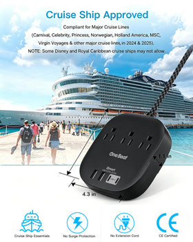 One Beat cruise-strip-cruise-approved-no-surge design complies with ship rules.