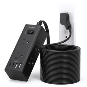 One Beat flat plug front view showing slim profile and space-saving benefit