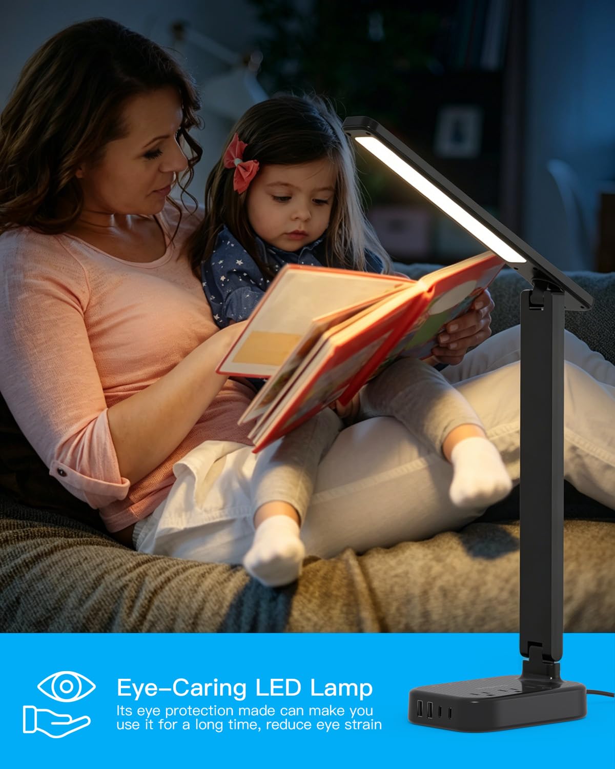 One Beat adjustable lamp head angle detail, precise task lighting benefit
