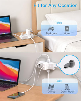 One Beat power strip in dorm lifestyle scene for organized charging