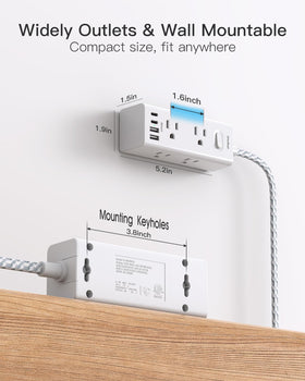 One Beat surge protector showing back mounting holes for secure installation