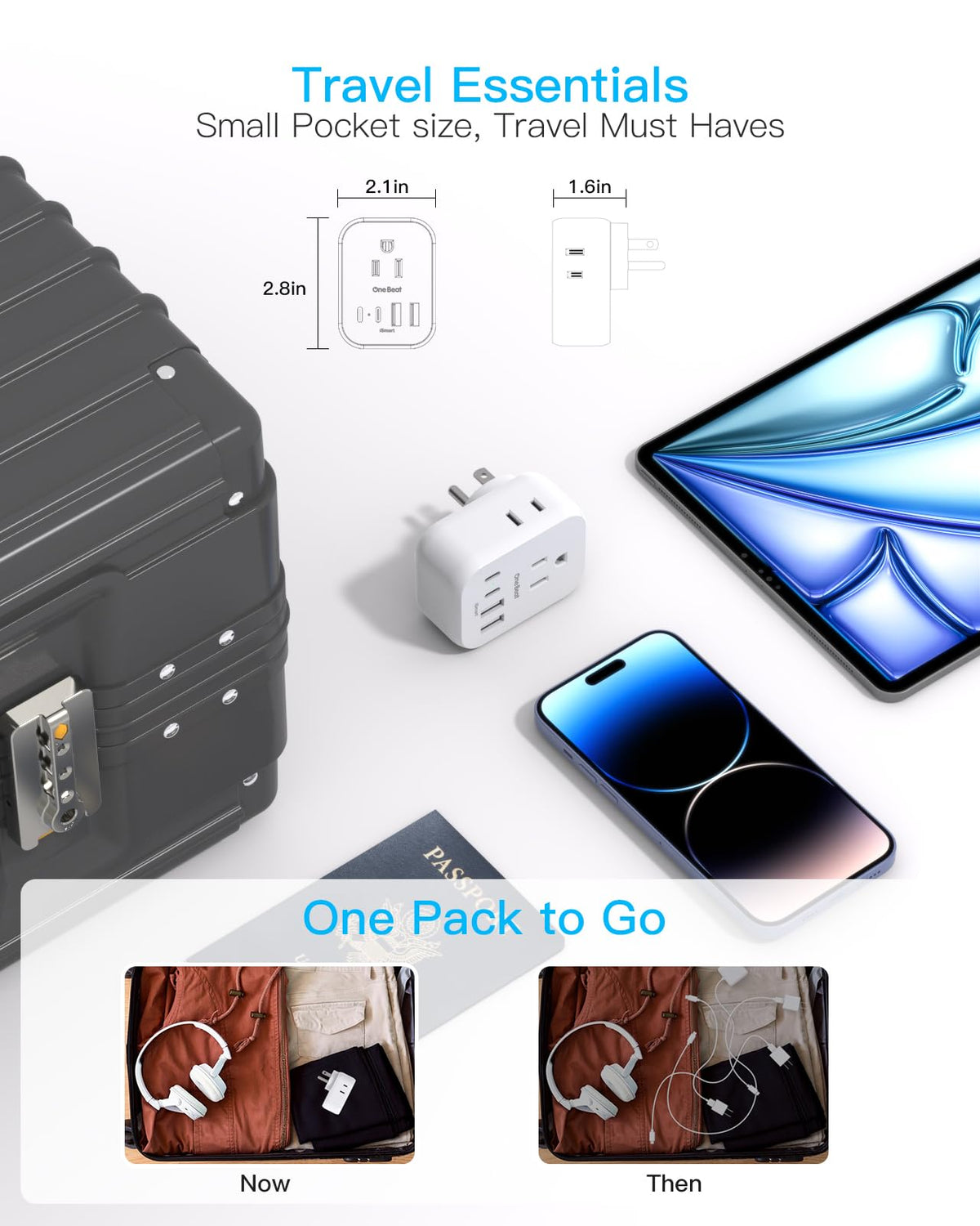 One Beat USB-C fast charge ports delivering efficient device charging
