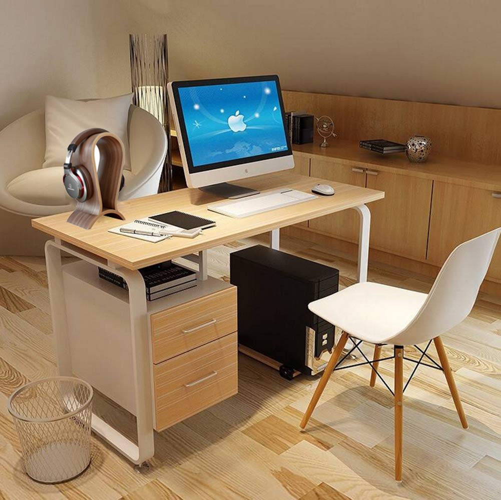 ONEGenug walnut stand doubles as a stylish desk accessory.