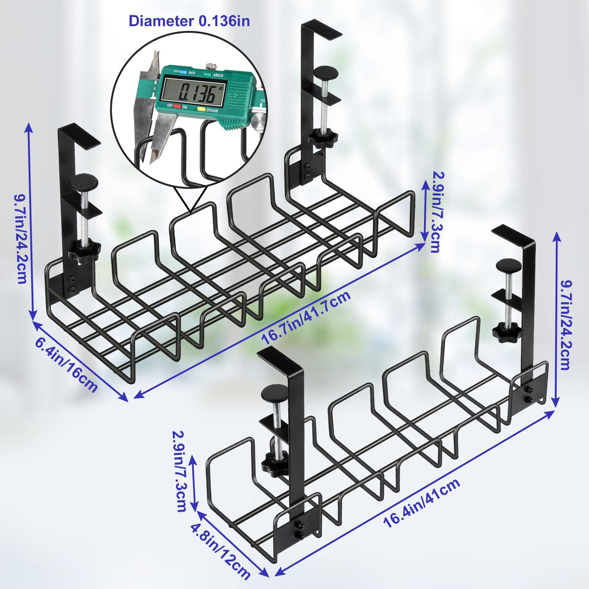 OneLeaf six-type accessory kit offers flexible cable organization options.