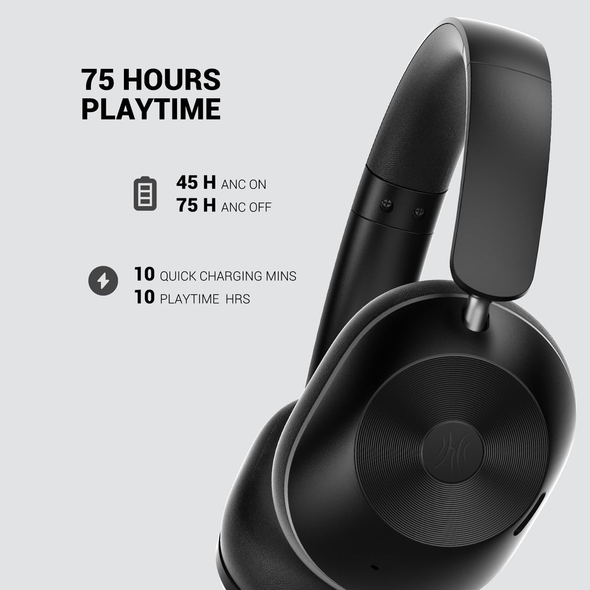 OneOdio Focus A5 connected via USB-C for lossless audio and ANC in wired mode