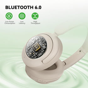OneOdio Focus A6 metal headband design with CD pattern details