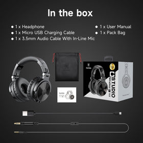 OneOdio lifestyle shot in a backpack for travel-ready audio