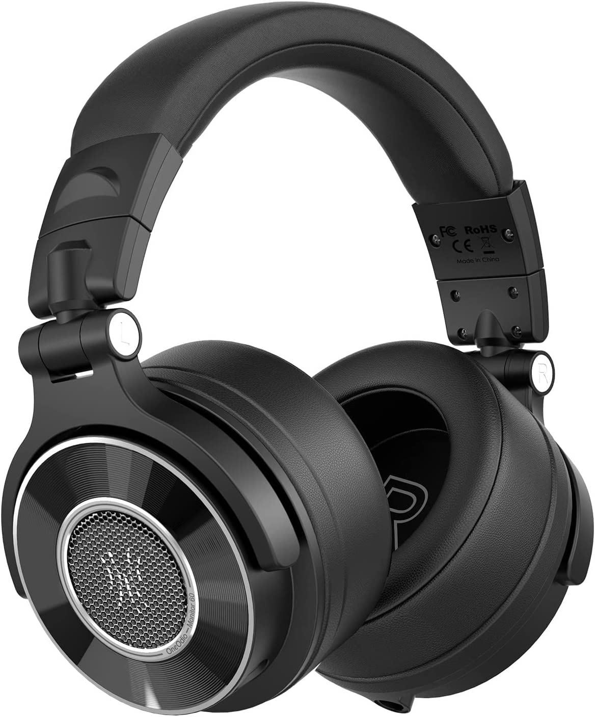 OneOdio Monitor 60 headphones in black front view for studio-grade monitoring and clarity.