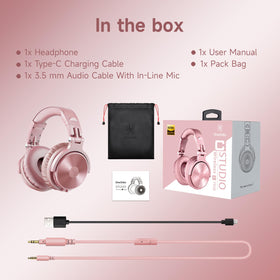 OneOdio rose gold headphones worn in lifestyle scene showing stylish look and everyday use benefit