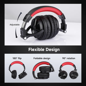 OneOdio wired connection with 3.5mm cable, uninterrupted listening advantage