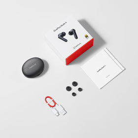 OnePlus Buds 4 grey design demonstrates sleek look and comfortable fit.