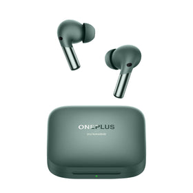 OnePlus Buds Pro 2 Arbor Green earbud close-up showing premium finish and fit