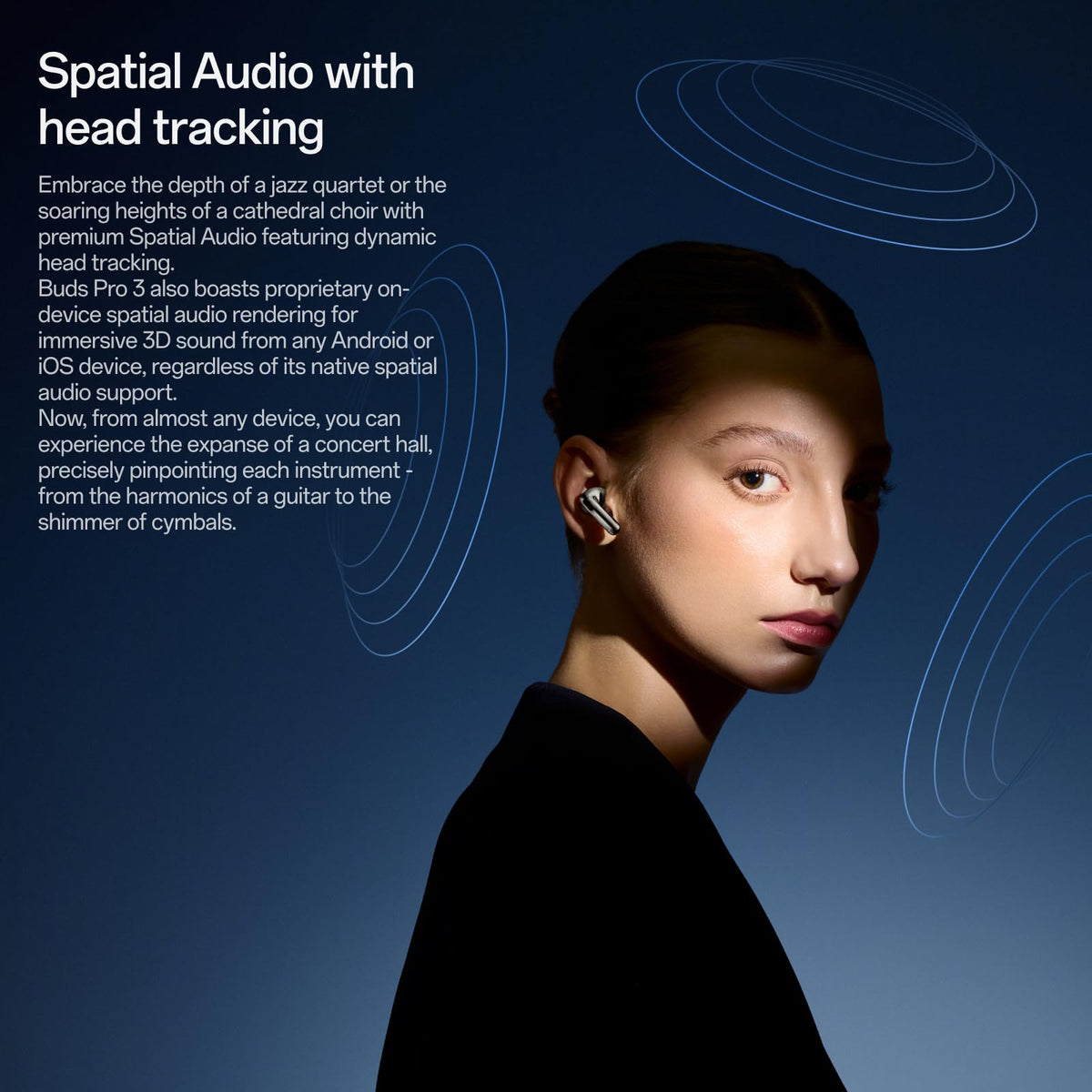 OnePlus Buds Pro 3 balanced sound profile for rich music.