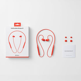 OnePlus Bullets Wireless Z3 Samba Sunset colorway showcasing stylish finish for everyday use