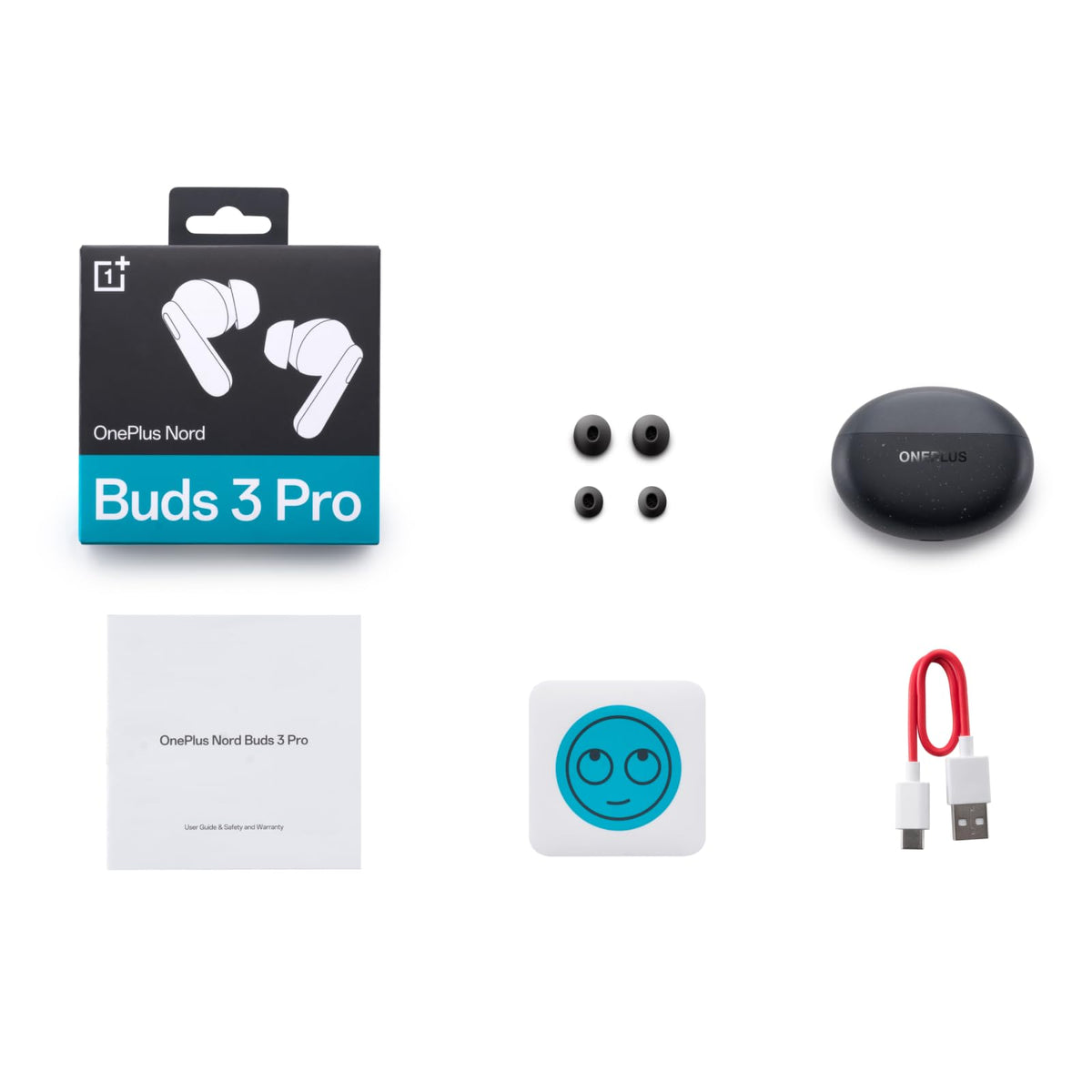OnePlus Nord Buds 3 Pro charging case open providing up to 11 hours playback with 10-minute boost.
