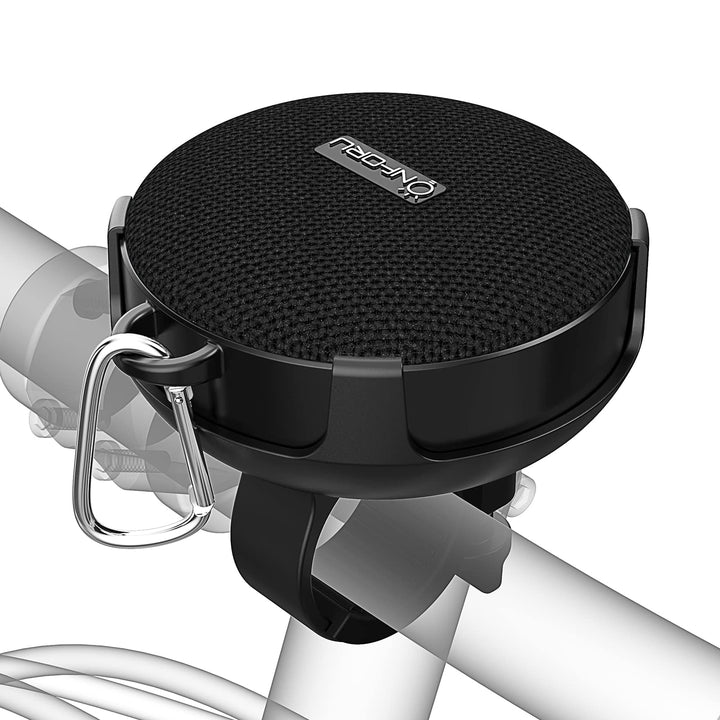 Onforu front view showing compact speaker and controls, easy portability