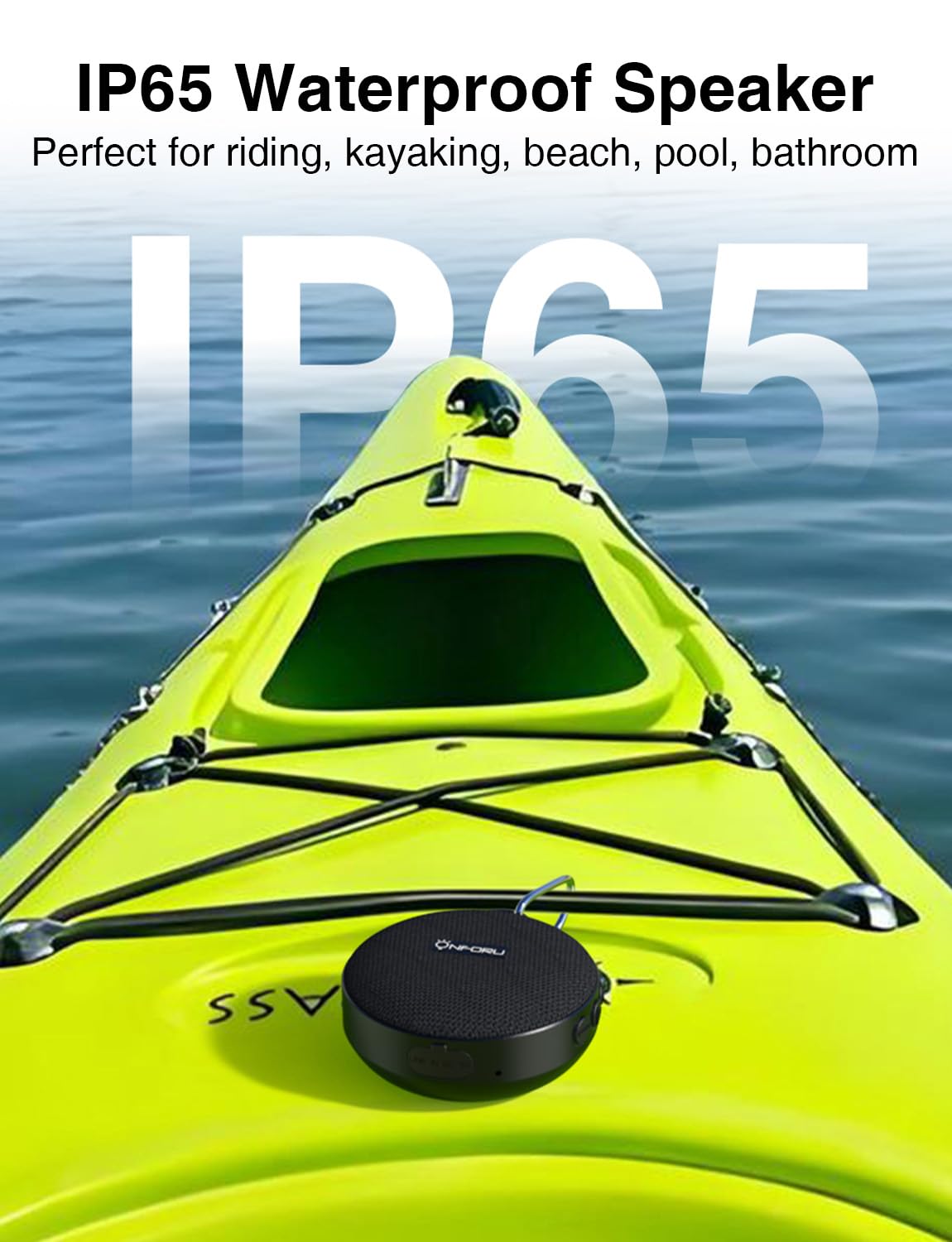 Onforu undergoing splash test showing IP65 water resistance benefits