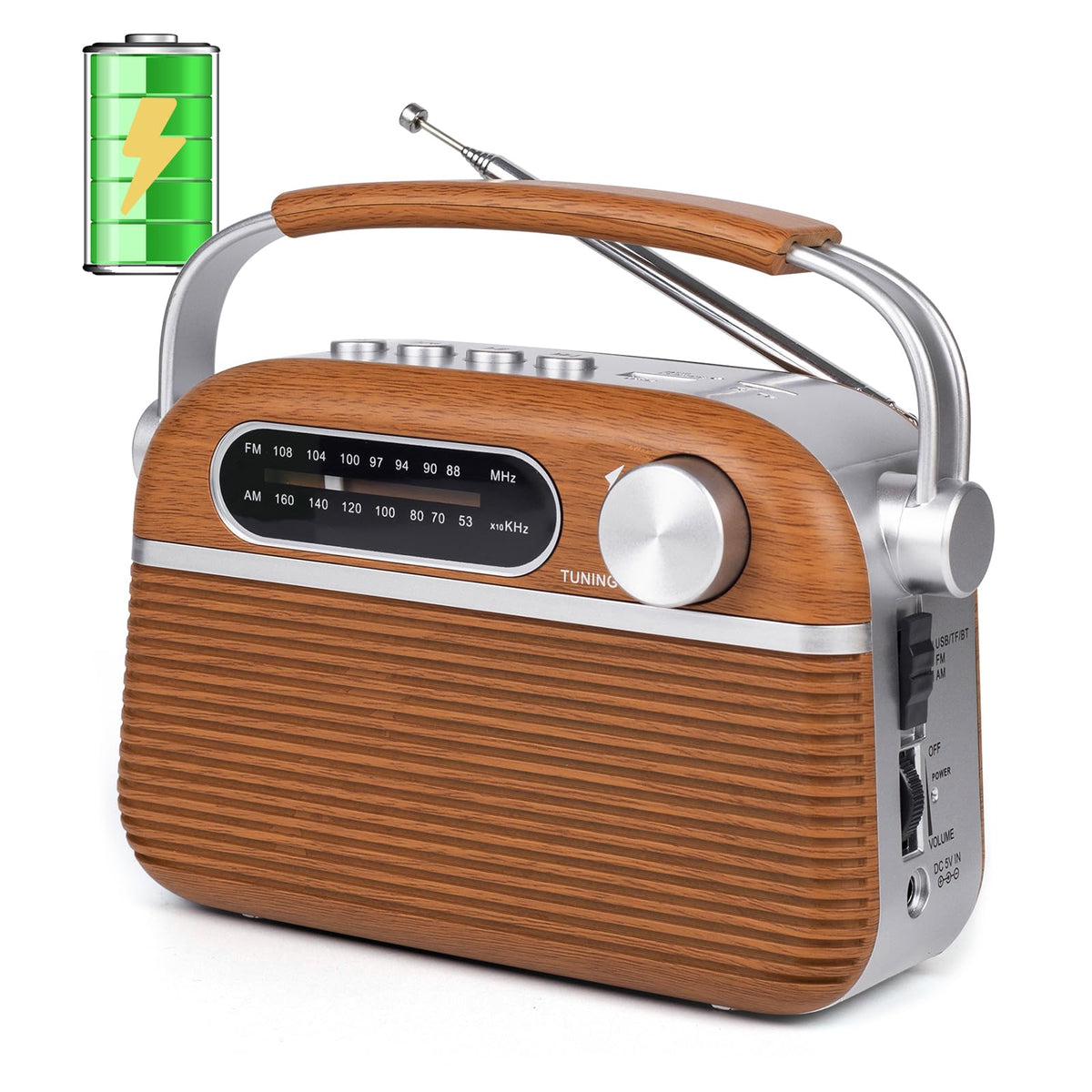 ONGTEED retro radio antenna improves AM/FM signal clarity for clear stations