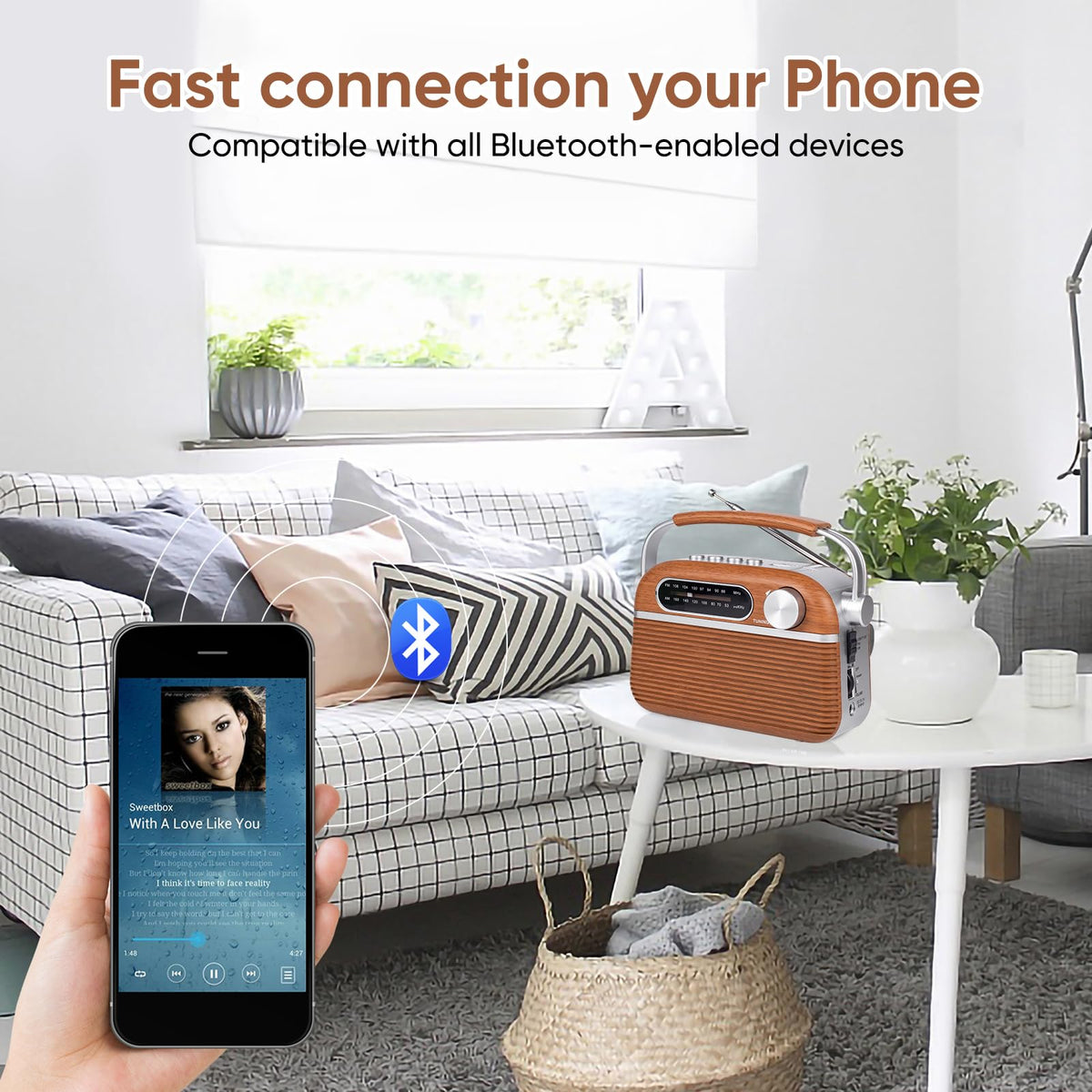 ONGTEED retro radio dial and tuning knob for precise station selection