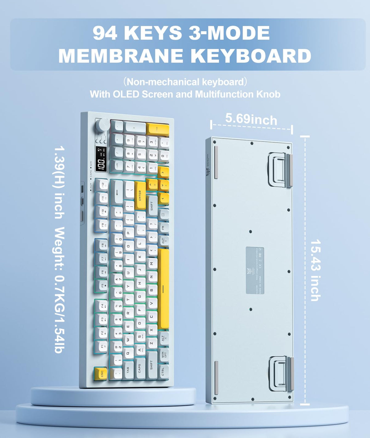 ONIKUMA keyboard with RGB lighting creating immersive gaming ambiance