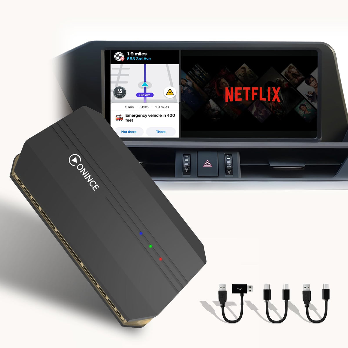 ONINCE Magic Box 3.0 Pro front panel view powering enhanced car infotainment.