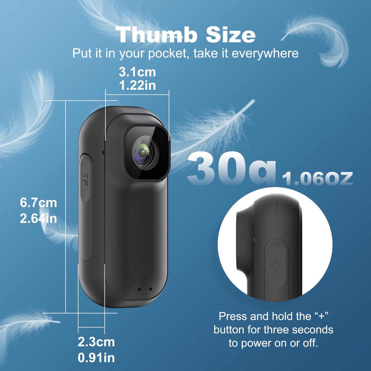ONKELYIM charging case open displaying camera storage and power convenience