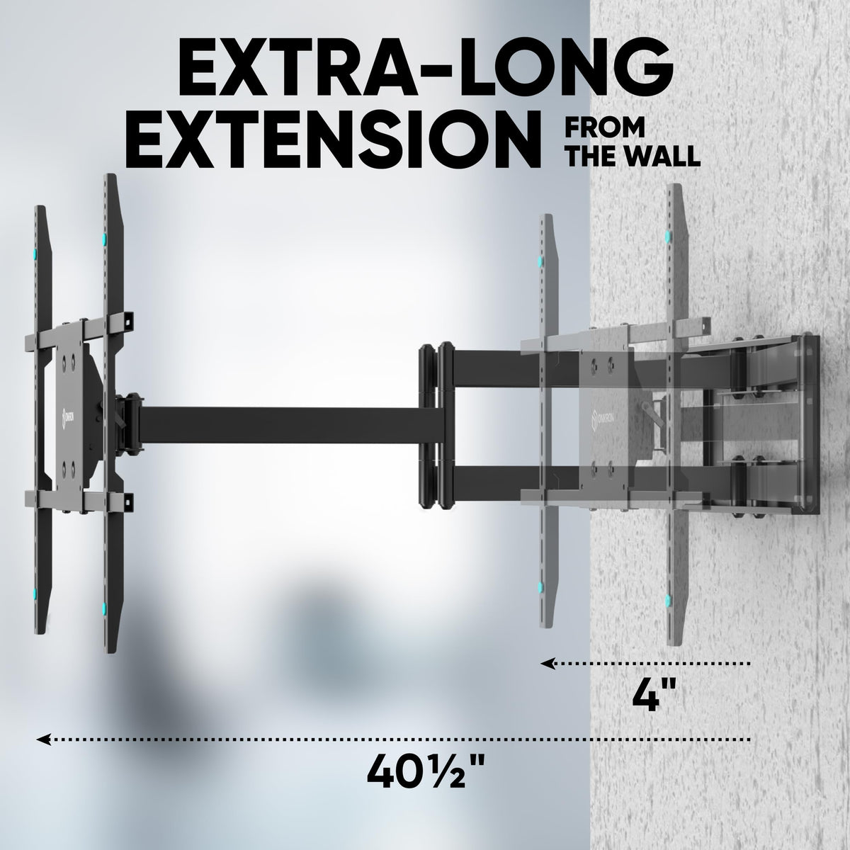 ONKRON wall-mount installation kit includes level and drilling template for accuracy.