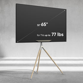 ONKRON easel TV stand swivels 180 degrees for flexible viewing