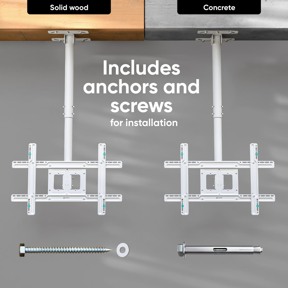 ONKRON N1L-W soft pads protect the screen during installation.