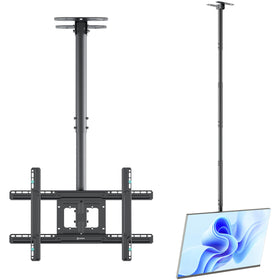Full-motion arm on ONKRON N2L-B enables smooth swivels and tilts.