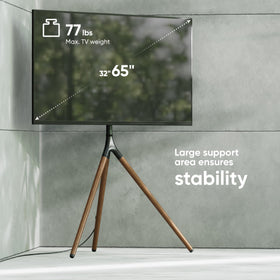 ONKRON easel stand supports portrait mode for presentations.